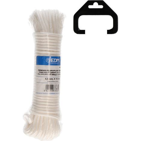 Écheveau tressé Corde à linge EDM Polypropylène 15m Blanc (1/3)