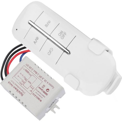 Interrupteur à distance RF pour lampe réceptrice sans fil ON/OFF AC180-240V (1 voie 1000W) (1/5)