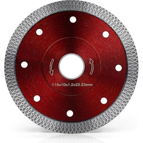 Disque Diamant, Diamant à Meuler Béton 115mm, Disque à Tronçonner Diamant Extra Fin pour Poncer Béton, Pierre, Granit Chape, Maçonnerie, Ceramique, Tuiles, Marbre (1/5)
