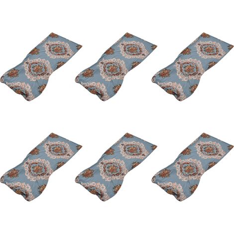 Lot de 6 housses de chaise haute élasticité, amovibles, lavables et anti-poussière, type 4, pour la maison, l'hôtel et la salle à manger. (1/5)
