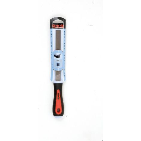 Lime plate à main mi-douce – Manche bi-matière – Acier allié au chrome – Dureté 65 ± 2 HRC – MOB