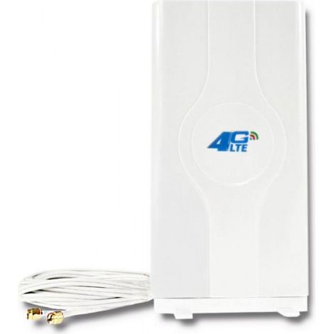Antenna doppia Qoltec 4G LTE con doppio connettore SMA  30 dBi  Interna