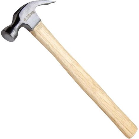 250 Gramm Klauenhammer, geschmiedeter Kopf aus Kohlenstoffstahl kleiner Hammer Holzhammer Massivholzgriff Hammer Klauenhammer ergonomischer Griff (1/5)