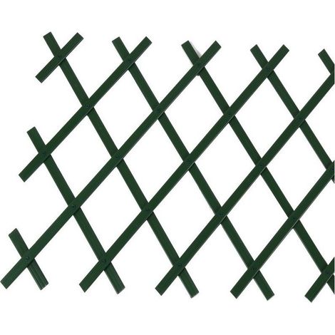 Celosia de plástico perfil de listones 22 x 6 mm color verde, 1 x 2 m