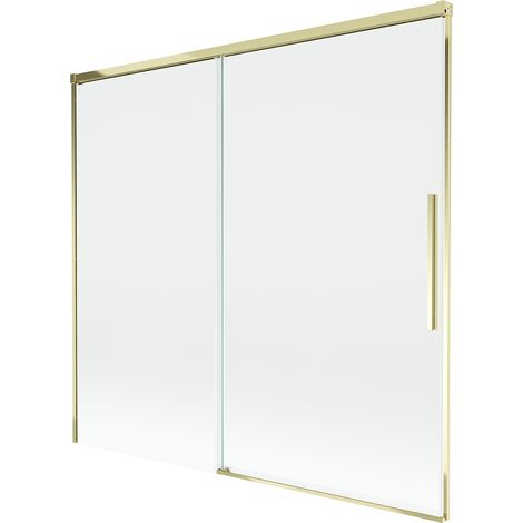 Mexen Rox paroi de baignoire à 2 vantaux coulissants 170 x 150 cm, transparent, doré - 8C9-170-001-50-00