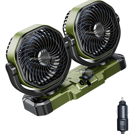 Ventilateur Professionnel à Double tête pour véhicule, avec (1/5)