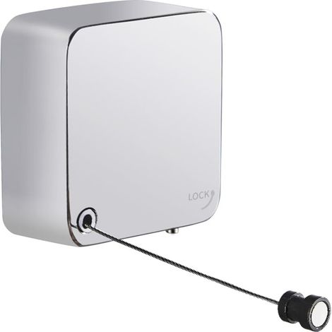 Corde à linge rétractable d'intérieur de 11,5 pieds, corde à linge murale en acier inoxydable 304 (argent) (1/5)