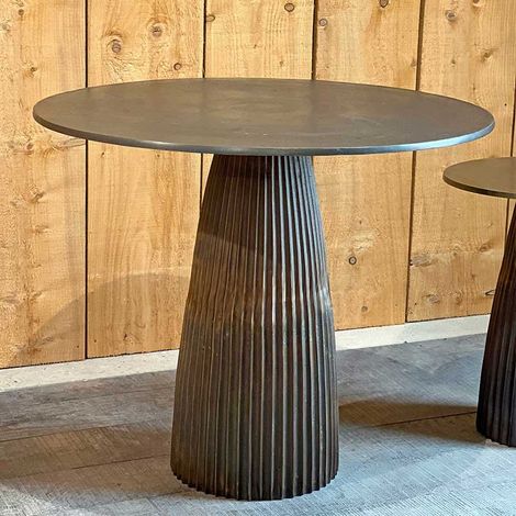 Table ronde Amanda marron 88x88x74cm (1/3)