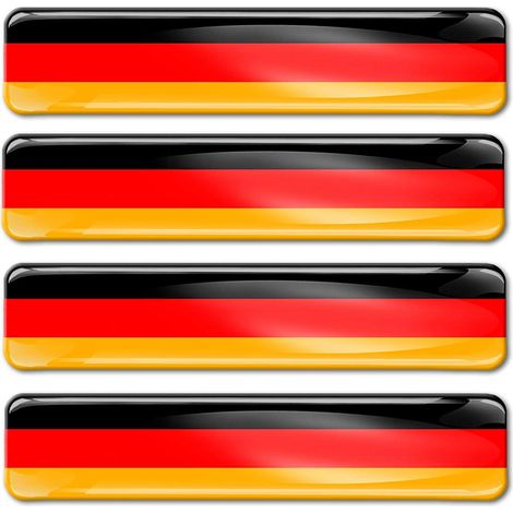 4x Italien Flagge Sticker 3D Harz UV Schutz Auto Motorrad Helm Deko (1/5)