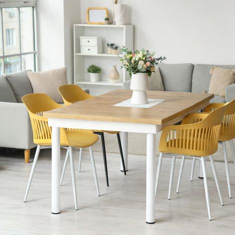 Jiubiaz 4 verstellbare Tischbeine aus Eisen in weißer Ausführung. Die Höhe ist flexibel von 70 bis 110 cm einstellbar. Geeignet für verschiedene Möbelstücke wie Tische, Schränke, Sofas oder Regale