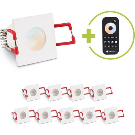 Einbaustrahler Mini Livorno eckig 3W CCT IP65 - Farbe: weiß - Anzahl: 10x (1/5)