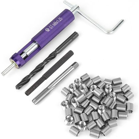 50 inserts filetés hélicoïdaux en fil d'acier inoxydable enroulé, M8 x 2D (1/5)