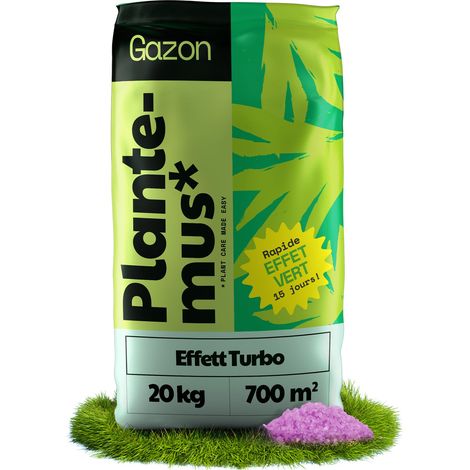 Engrais pour Gazon Effet Vert Turbo pour 700 m²  Microcristaux Ultrasolubles  Vert Intense en 7-9 Jours  Engrais Azoté - Technologie Allemande 20 kg (1/5)
