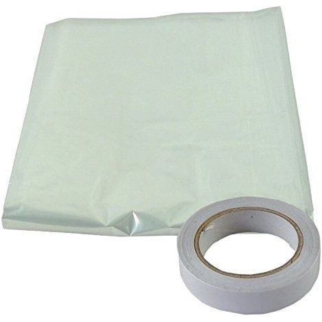 Bulk Hardware bh04945 Vitrage Film isolant Livre avec ruban adhesif double face, 1,2 x 1,5 m - Blanc