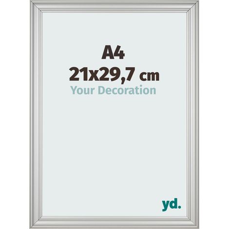 yd. - Cadre photo A4 21x29.7 - Argent Mat - MDF - Lazio (1/5)