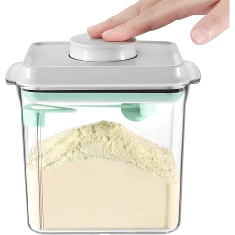 Boîte hermétique pop-up 1700 ml, empilable, riz/café/farine/sucre/céréales, couvercle sécurisé (1/5)