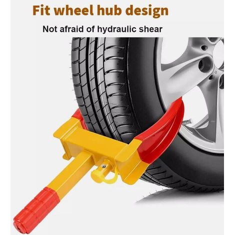 Durable Security Wheel Clamp Lock for Caravans, Vans, and Trailers - Heavy Duty Anti-Theft Solution (1/5)