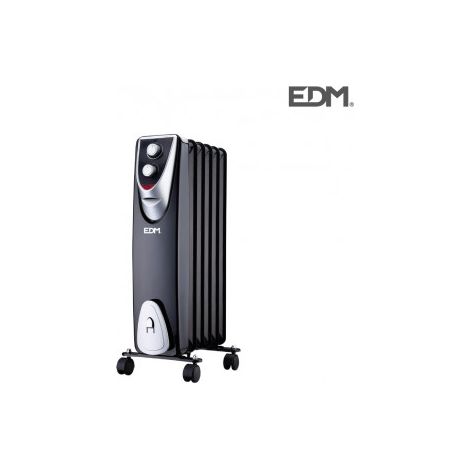 Radiador EDM 07126 Black Edition Negro/Gris 1000 W (1/2)