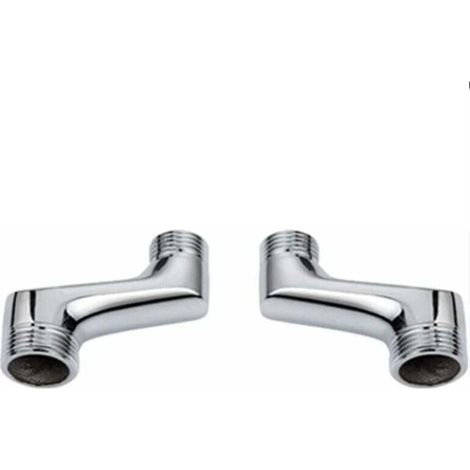 Raccord Contre Coudé Douche, XU,Raccord Laiton Coudé RéDucteur,Bras Pivotant RéGlable,Raccord Mural Contre Coudé,Raccord Excentré 1/2 3/4,Chrome - KZQ (1/2)