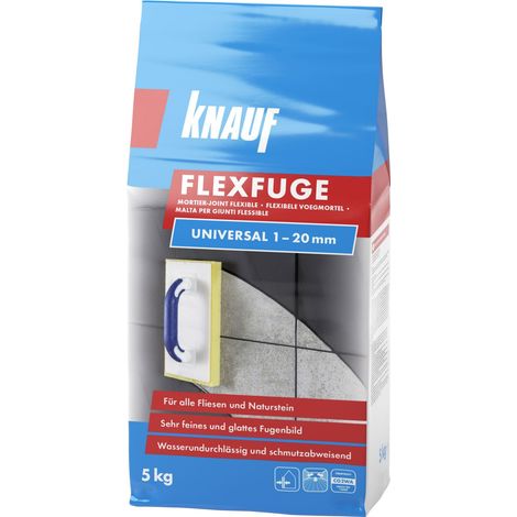 Knauf Fugenmörtel Flexfuge Universal 1 - 20 mm sandgrau 5 kg Fugenmörtel