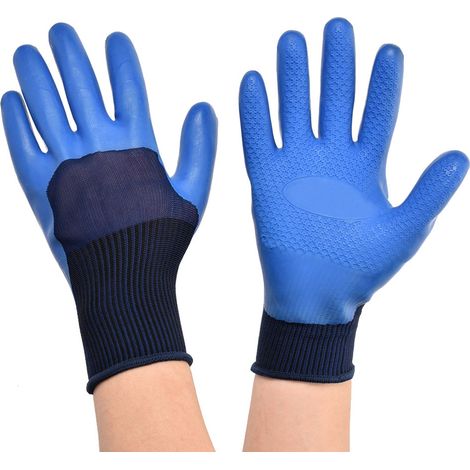 Gants de travail antidérapants en latex, résistants à l'usure et imperméables.