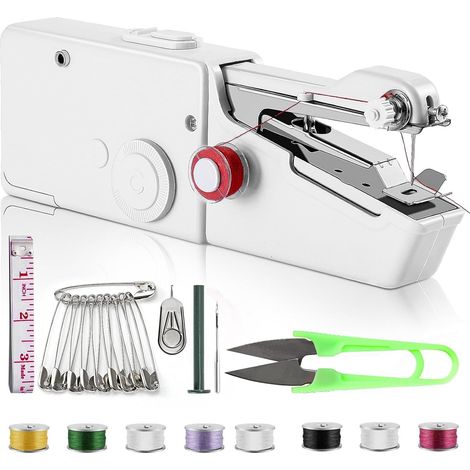 Machine à coudre portative, mini machine à coudre portable pour débutants, facile à utiliser, couture rapide adaptée à la couture de vêtements, de tissus, de bricolage à domicile pour débutants (1/5)