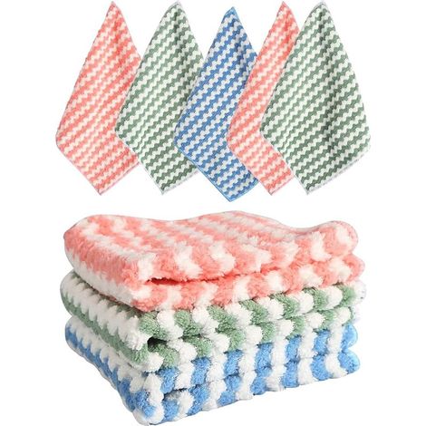Mikrofasertuch, multifunktionale Mikrofasertücher, 5-teiliges Reinigungstuch-Set (1/5)