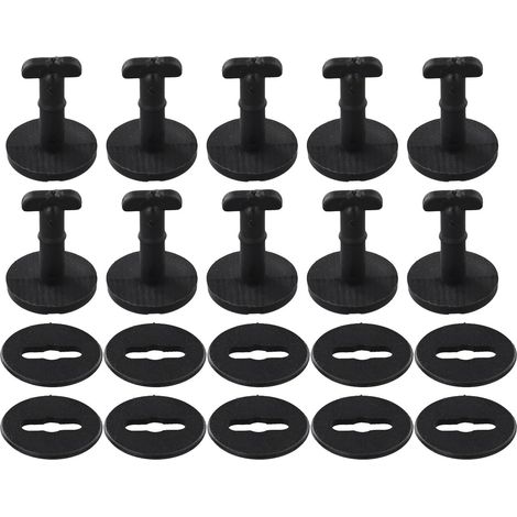 10 clips de fixation pour tapis sol en nylon noir, rivets (1/5)