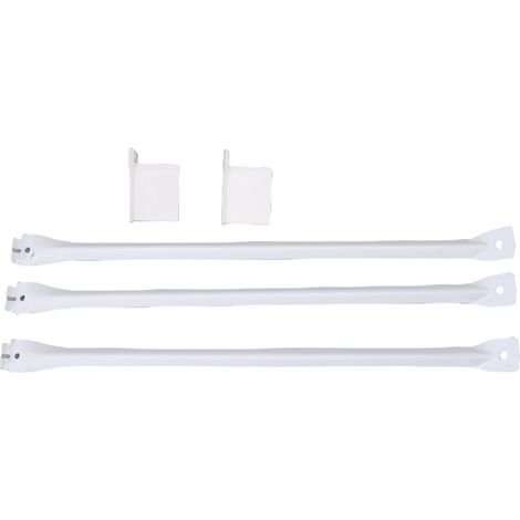 3 supports étagère fil acier avec 6 pinces et 2 embouts – Pour 12 pouces armoire placard, rangement (1/5)
