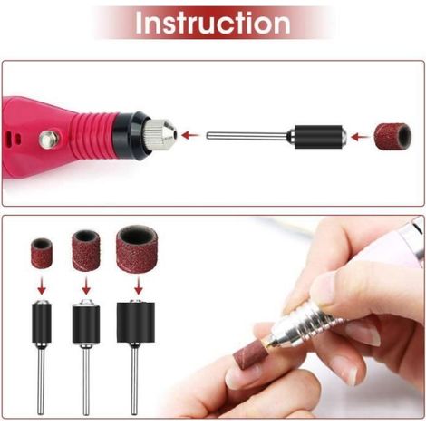 Mandrin À Tambour - Caoutchouc Alumine - Pour Bandes De Ponçage 80 120 240 - Compatible Outils Rotatifs - Lot De 6 Pièces (1/4)