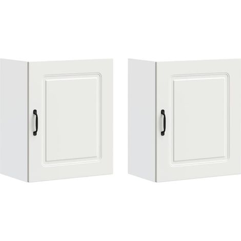 Maison Exclusive - Pensili da Cucina 2 pz Kalmar Bianco in Legno Multistrato (1/5)
