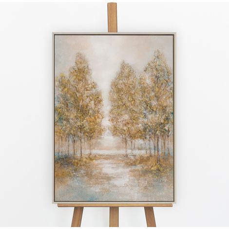 Gemälde Herbstlicher Hain Rahmen Beige 70x50 cm (1/5)