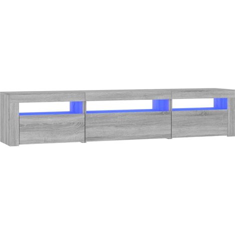 Maison Exclusive - TV-Schrank mit LED-Leuchten Grau Sonoma 195x35