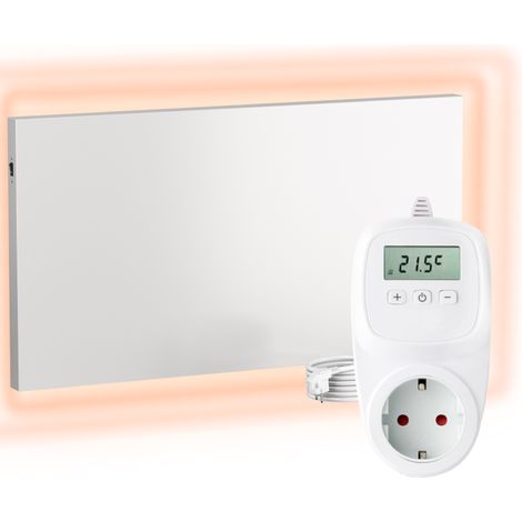 UMBRELLA® Pannello Riscaldante a Infrarossi con Termostato [TELECOMANDO + CONTROLLO WIFI] – Radiatore a Infrarossi – Pannello Riscaldante con Tecnologia Carbon Crystal – (Modello TH12 WIFI - 900W)