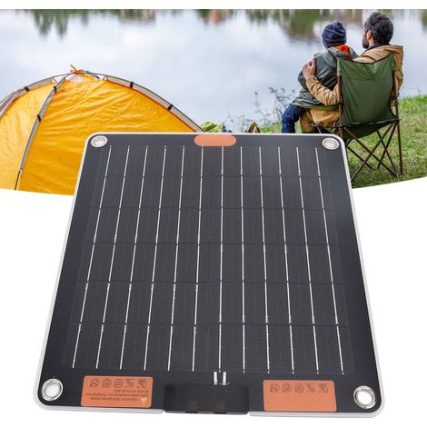 Panneau Solaire Portable 20W Double Face avec Deux Sorties TYPE-C 5V2A Ultra-mince pour Camping et Randonnée (1/5)