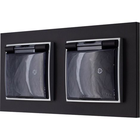 Dos nidos herméticos Karlik mini, negro mate/plata 19 (1/5)