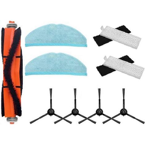 Compatible avec les aspirateurs Philips Homerun série 7000 XU7100/01 et XU7100/02 : brosse latérale à rouleau, filtre, coussinet et sac à poussière. (1/5)