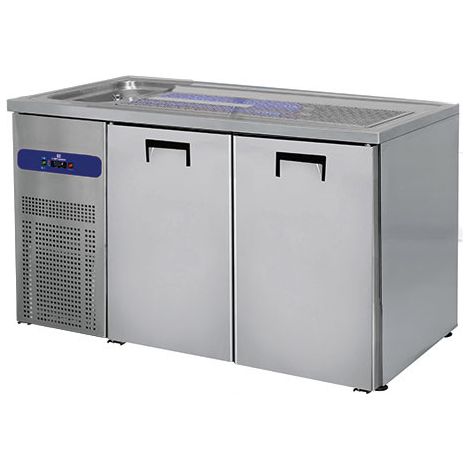 Refroidisseur de fut de bière Avec 1 Bac à Gauche Et 2 Portes Pour Les Fûts De Bière 50 Litres - Mastro