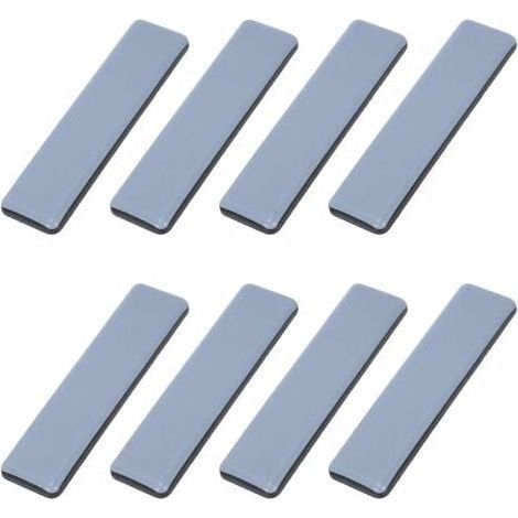 Pieds de meuble robustes autres, patins rectangulaires anti-vibrations en Téflon auto-adhésifs, bleu/noir, patins antidérapants (8 pièces, 25 mm et 100 mm) (1/4)