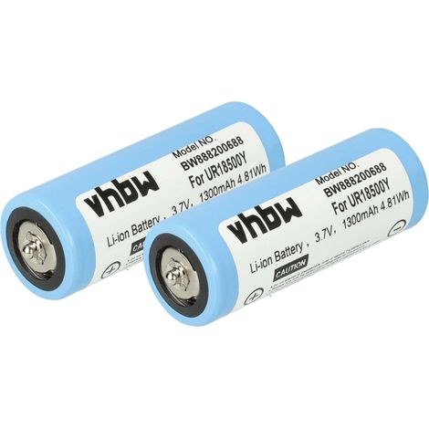 vhbw 2x Batterie compatible avec Braun Legs & Body 5377 rasoir tondeuse électrique (1300mAh, 3,7V, Li-ion)