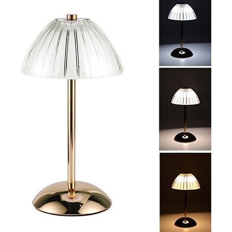 Goldene USB-Schreibtischlampe, 3-Ton-Beleuchtung, stufenloses Dimmen, Touch-Schalter, dekorative Schreibtischlampe, Nachtlicht, Leselampe