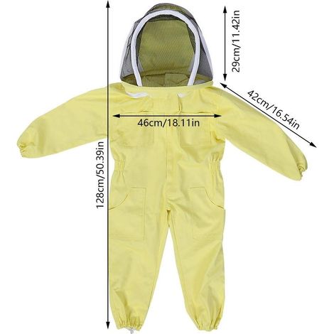 Combinaison Abeille Enfant -Vetement Apiculteur Enfant Combinaison de Protection Professionnelle pour l'apiculture (L) (1/5)