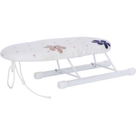 Planche à repasser pliable pour manchettes et cols, idéale pour la maison et les voyages - Motif Fleurs (1/5)