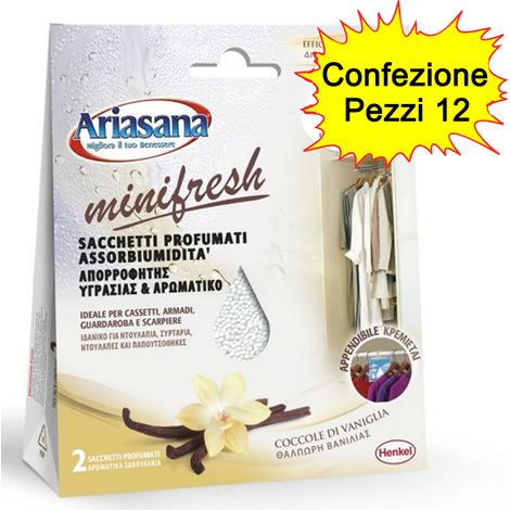 Ariasana mini fresh coccole di vaniglia confezione da 12 pezzi da 100 gr