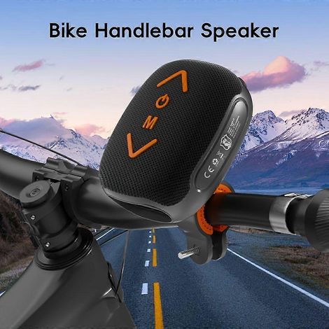 Enceinte sans fil 7 W pour vélo, Bluetooth 5.0 stéréo avec basses profondes, étanche IPX5, batterie 1200 mAh, autonomie de 10 h, compatible avec les appels mains libres via carte TF/TWS pour moto et v (1/5)