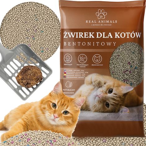 Litière en bentonite naturelle 20 kg, agglomérante et sans poussière