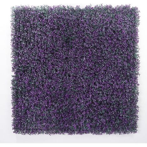 Lot de 4 haies murales artificielles, écrans de protection et d'intimité pour jardin, toile de fond en gazon synthétique, protection UV, 50 cm x 50 cm (1/5)