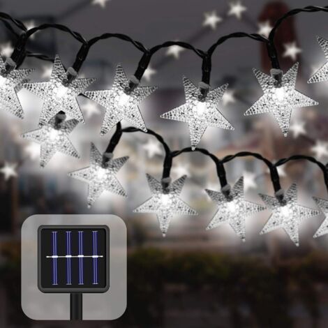 Outdoor solar garland 7M 50 LED waterproof – White light – Christmas decoration, wedding, garden, terrace – Automatic sensor (1/5)