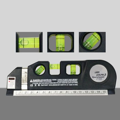 Mètre laser multifonction avec boîtier ABS, niveau laser noir précis pour la mesure (1/5)