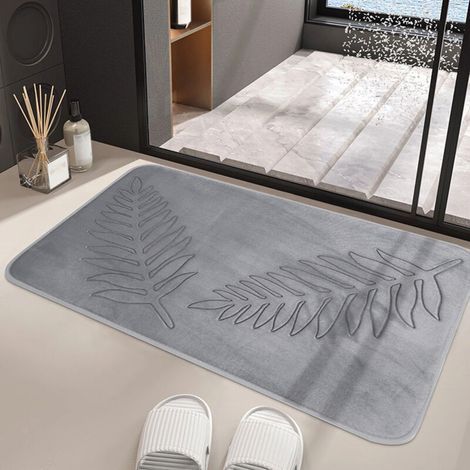 Tapis d'entrée double usage intérieur et extérieur, tapis de bienvenue durable et épais, tapis antidérapant en caoutchouc naturel absorbant et épais. (1/5)